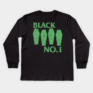 "BLACK NO 1 COFFINS" BLACK GREEN Kids Long Sleeve T-Shirt